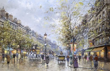 AB boulevard haussmann Parisien Peinture à l'huile